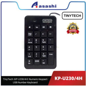 TinyTech (KP-U230/4H) Numeric Keypad / USB Number Keypad / Number Keyboard (3 month Limited Hardware Warranty)