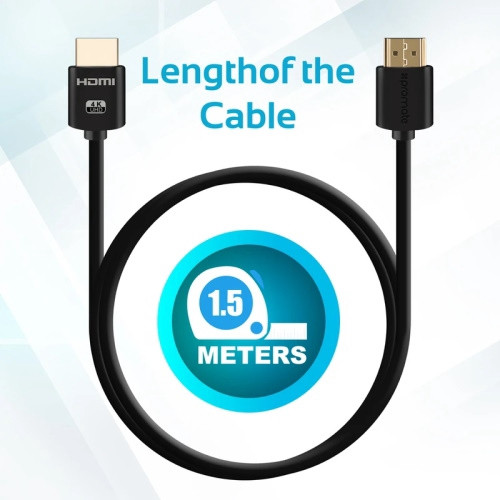 Promate ProLink4K2 HD-MI to HD-MI Cable 4K/60Hz (V2.0), 48bit/px, Gold Plated 1.5m,3.0m,5.0m