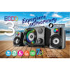 Vinnfier ECCO 3 BTU Bluetooth Speaker System 7 Color Pulsating LED Lights with FM Radio Micro SD card and USB Slot