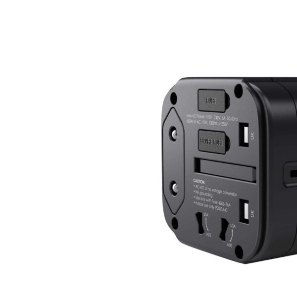 AUKEY PA-TA01 PA-TA04 Universal Travel Adapter With USB-C and USB-A Ports - Black/White (AUKEY MALAYSIA)