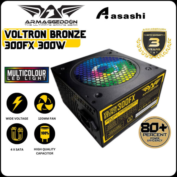 Armaggeddon Voltron Bronze 235FX 235W / 300FX 300w / 350FX 350W Power Supply (3 Years Warranty)