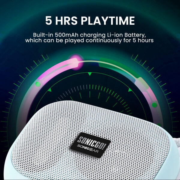 SonicGear Bluetooth 5.3 | TWS | IPX 7 Waterproof Portable Speaker with Phone Answering | 101 Aqua