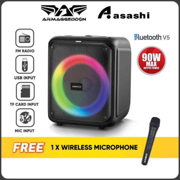 SonicGear Audiox PRO 600HD Portable Bluetooth Speaker with Phone Docking | Free Wireless Mic