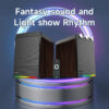 Vinnfier VF Studio 6 Bookshelf RGB Light Effect 100W 2.0 bluetooth speaker FM Radio Karaoke Audio Speaker