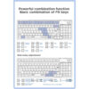 AULA F98 PRO Black/White Transparent Wireless Keyboard Digital Display - 2.4Ghz/BT/USB-C