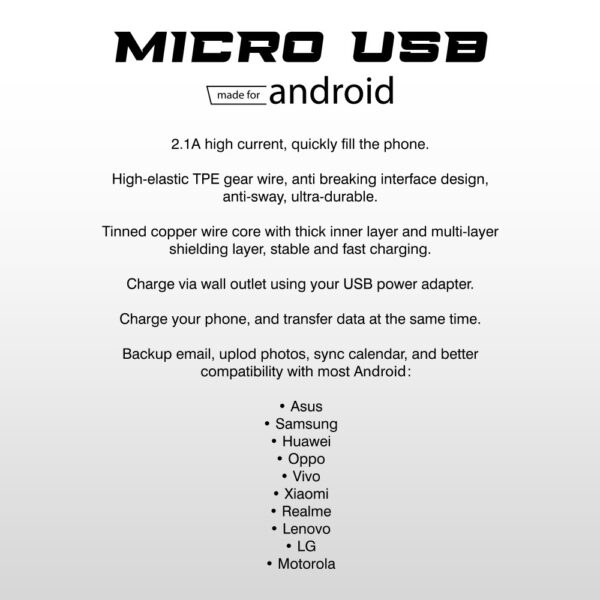 DMES DC1 2.1A Fast Charge L-ning | Type-C | Micro USB Data Cable