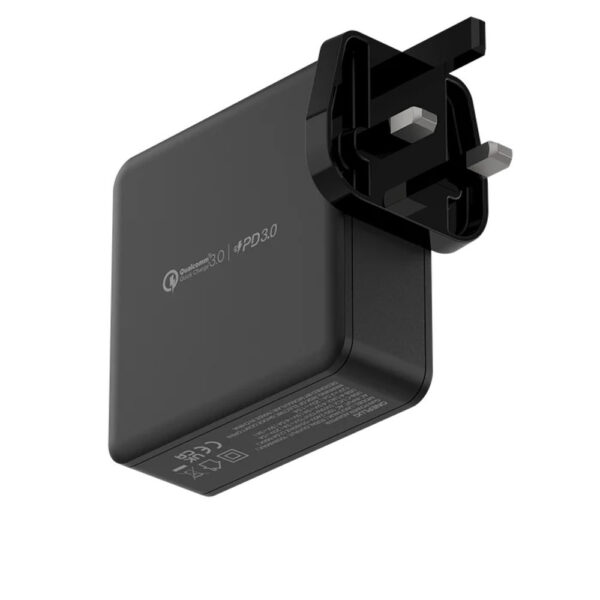 Momax ONE PLUG 100W 4-Port GaN Charger - Black (2Y) UM23AU / UM23 / UM23AUK