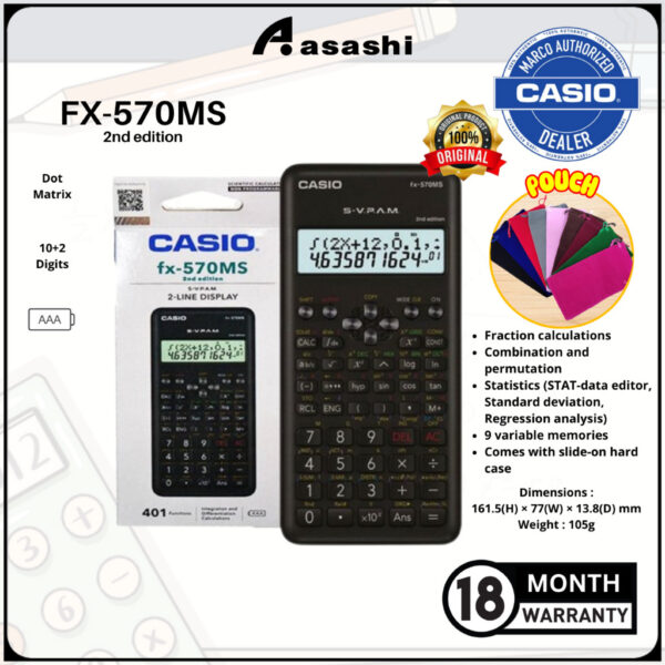 Casio fx-570ms 2 Scientific Calculator - 2nd Edition