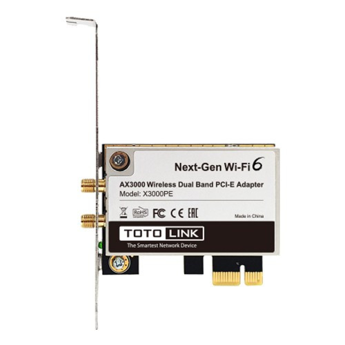 Totolink X3000PE AX3000 WIreless Dual Band PCI-E Adapter
