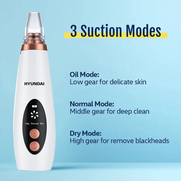 HYUNDAI Rechargeable Electric Blackhead Remover Vacuum FC-038 WH