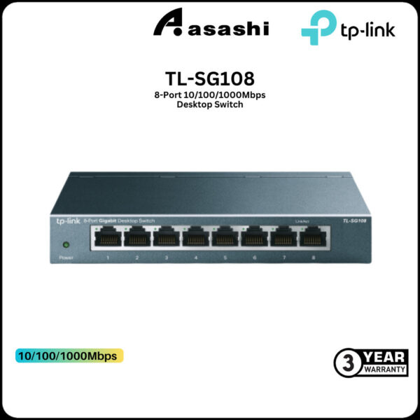 TP-Link TL-SG108 8-Port 10/100/1000Mbps Desktop Switch
