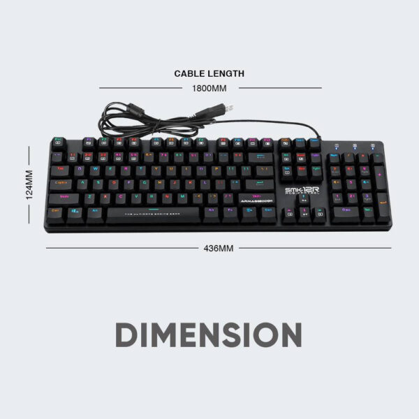 Armaggeddon SMK-12R RGB Kestrel Black Switch / Blue Switch / Red Switch Mechanical Keyboard