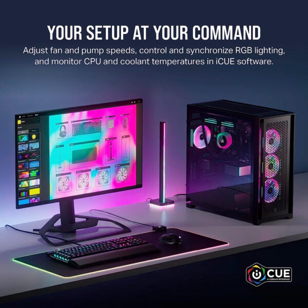 Corsair iCUE LINK QX120 RGB 3-in-1 120mm PWM Fan w/ iCUE LINK Hub
