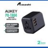 AUKEY PA-TA01 PA-TA04 Universal Travel Adapter With USB-C and USB-A Ports - Black/White (AUKEY MALAYSIA)