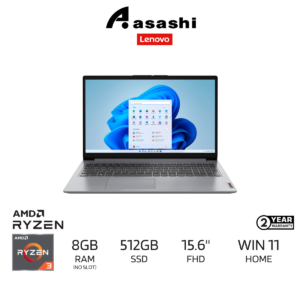 Lenovo IdeaPad 1 15AMN7-82VG00GCMJ / 15AMN7-82VG00NHMJ -(AMD Ryzen 3 7320U/8GB DDR5 OB (No Slot)/512GB/15.6" FHD/AMD Radeon 610M Graphics/Office H&S/Win11Home/2 Yr Prem/Backpack)