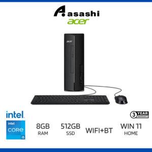 Acer Aspire XC-1785-14400W11S PC Desktop(Intel Core i5-14400/8GD5/512GB SSD/Intel UHD Graphic/Wifi+BT/Wired KB & Mouse