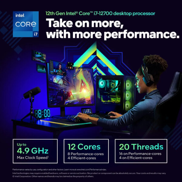 Intel Core i7-12700 / i7-12700F (12-Core/20-Threads) Intel Processor | 12th Gen CPU i7-12700KF