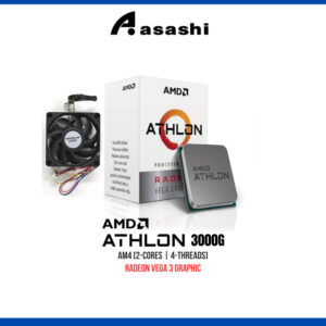 AMD Athlon 3000G 2C4T AM4 Socket Processor with Radeon Vega 3 Graphics