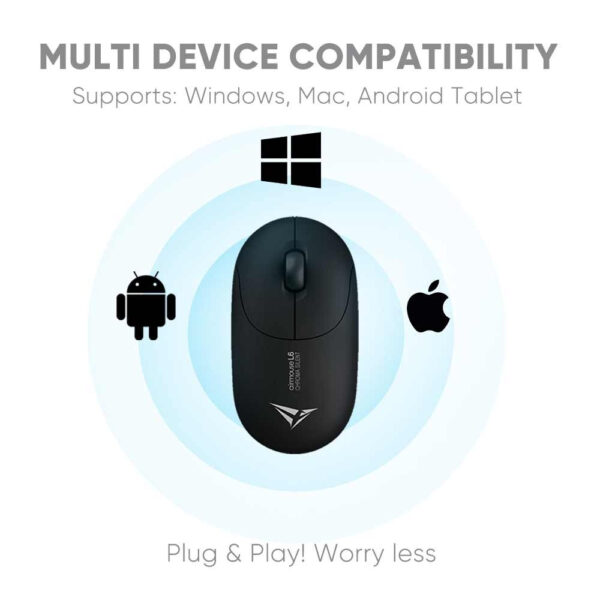 Alcatroz Airmouse L6 Wireless + Rechargeable Silent Mouse