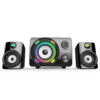 Vinnfier ECCO 3 BTU Bluetooth Speaker System 7 Color Pulsating LED Lights with FM Radio Micro SD card and USB Slot