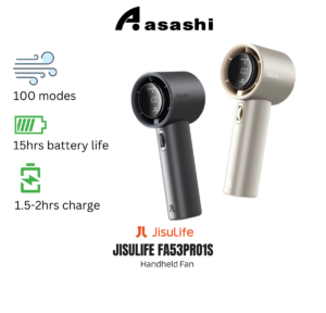 JisuLife Handheld Fan Pro1S Premium Portable Bladeless Recharable 100 Level Adjustment Strong Wind Cooler FA53PRO1S