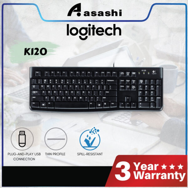 Logitech K120 Black Wired Keyboard