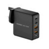 Momax ONE PLUG 100W 4-Port GaN Charger - Black (2Y) UM23AU / UM23 / UM23AUK
