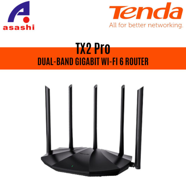 Tenda TX2 Pro AX1500 Dual-Band Gigabit Wi-Fi 6 Router