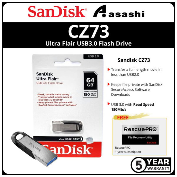 Sandisk CZ73 Ultra Flair Usb3.0 Flash Drive