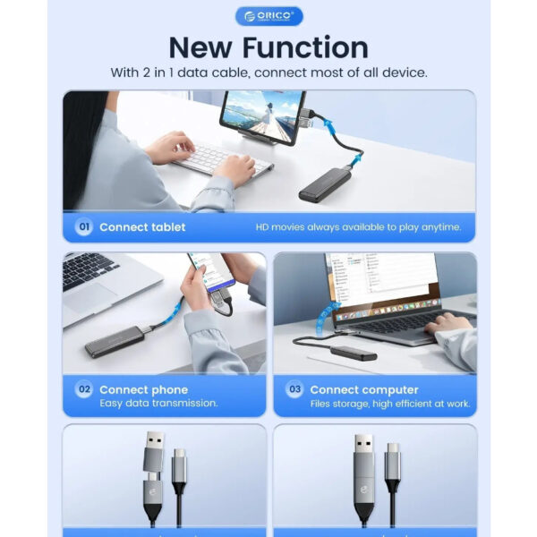 ORICO DDNV-C3-G2 M2PF M2PV M.2 SSD Enclosure USB C Gen2 10Gbps PCIe SSD Case M2 SATA NVME NGFF 5Gbps SSD Enclosure