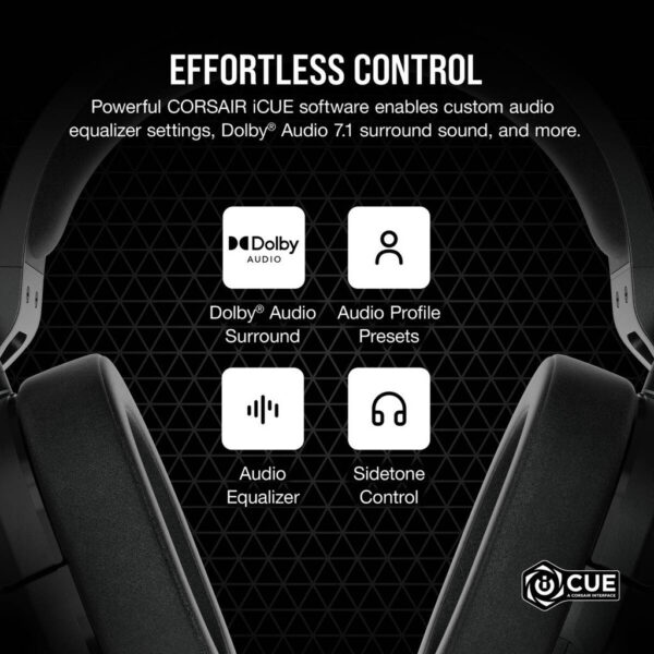 Corsair HS55 Stereo / HS55 Surround 3.5mm Analog / USB 7.1 Surround Adapter Wired Gaming Headset