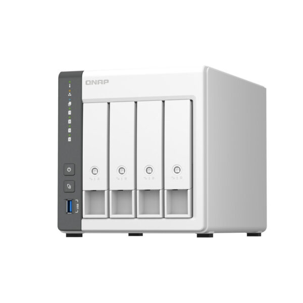 Qnap TS-433-4G 4-Bay NAS storage (ARM 4-core Cortex-A55 2.0GHz processor,4GB RAM,3.5" SATA HDD,1XUSB3.2,2XUSB2.0,1x2.5GbE,1XGbE)