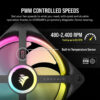 Corsair iCUE LINK QX120 RGB 3-in-1 120mm PWM Fan w/ iCUE LINK Hub