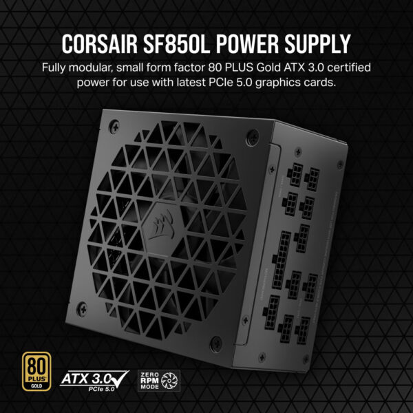Corsair SF850L SF1000L (ATX3.0) SFX Power Supply - 80+ Gold, Fully Modular, 7 Years Warranty