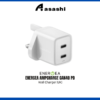 865b60c0998baedd5093b443e6d983d9.png Energea AmpCharge GAN40, 2C PD/PPS WALL CHARGER 20W+20W, 40W (UK) - WHITE