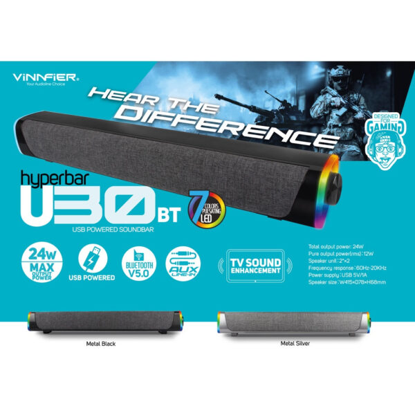 Vinnfier Hyperbar U30 BT USB Powered Soundbar