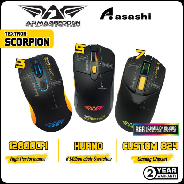 Armaggeddon Scorpion 3 / Scorpion 5 / Scorpion 7 RGB Gaming Mouse