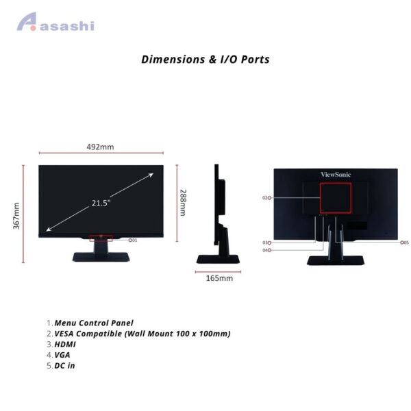 Viewsonic VA2201-H 21.5" TN Monitor