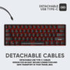 Armaggeddon MBA-61R Black / White Bluetooth + Wireless (61 Keys) Blue Switch Mechanical Keyboard