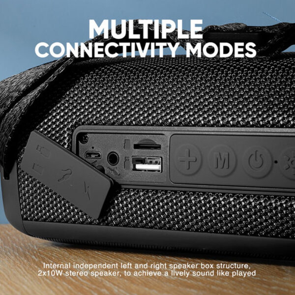 SonicGear SonicGo 3 Portable Speaker | Bluetooth 5.3 | Built-In Mic | TWS | RGB Light