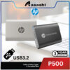 HP P500 Black / Silver 500GB / 1TB USB3.2 Gen1 Type-C Portable SSD