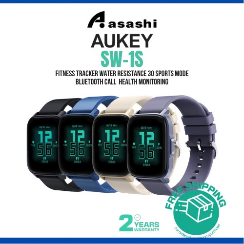 Aukey SW-1S Smart Watch 1S Fitness Tracker Water Resistance 30 sports mode Bluetooth call  health monitoring