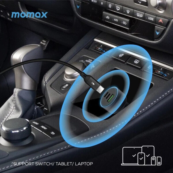 Momax Move 3-Port Car Charger 100W (2Y) UC17E