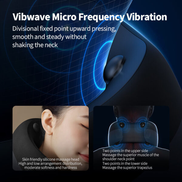 Philips Neck and Shoulder Massager PPM3306DB/97 Soothing 45°C Heating Vibwave Type-C Fast Charging (2000mAh/430g Weight)