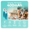 Alcatroz Renergii Li-Ion AA/AAA Rechargeable Battery Huge Battery Capacity Type-C Charging