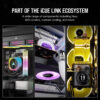 Corsair iCUE LINK QX120 RGB 3-in-1 120mm PWM Fan w/ iCUE LINK Hub