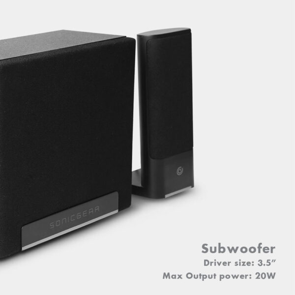 SonicGear Space 3 Hi-Fi Bluetooth Speaker with Pure Rich Sound | FM Radio | Aux-In | USB Playback | 1 Year Warranty