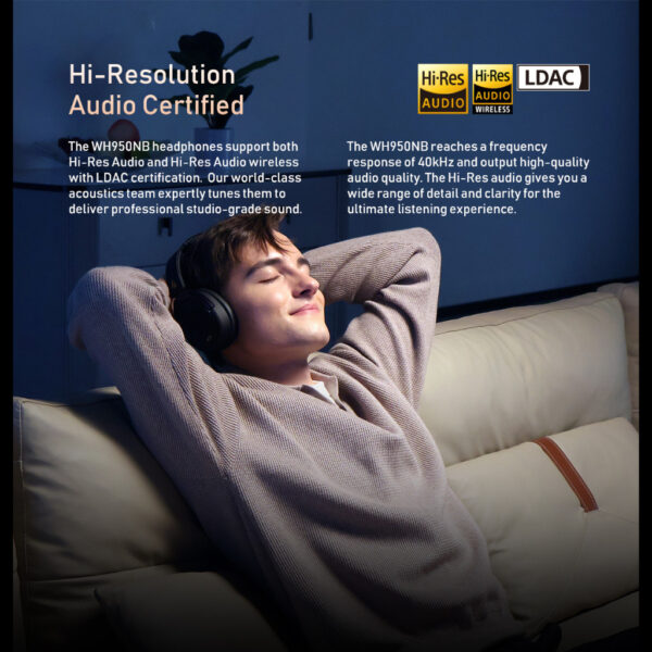Edifier WH950NB -45dB Noise Cancellation Headphones - Bluetooth V5.3 | Hi-Res Audio | LDAC | Edifier Connect