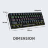 Armaggeddon MBA-61R Black / White Bluetooth + Wireless (61 Keys) Blue Switch Mechanical Keyboard