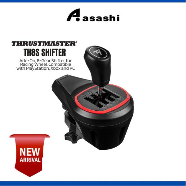 Thrustmaster TH8S Shifter Add-On, 8-Gear Shifter for Racing Wheel, Compatible with PlayStation, Xbox and PC